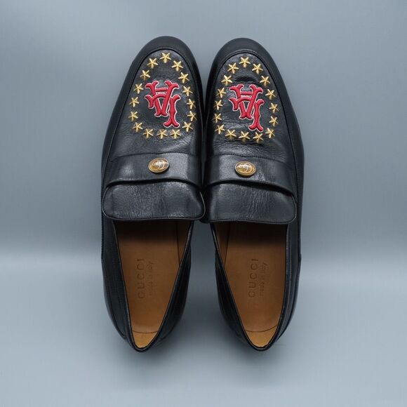 Gucci Men's GG LA Patch High Loomis Leather Loafers Men's Size 12 535298 - Picture 7 of 16